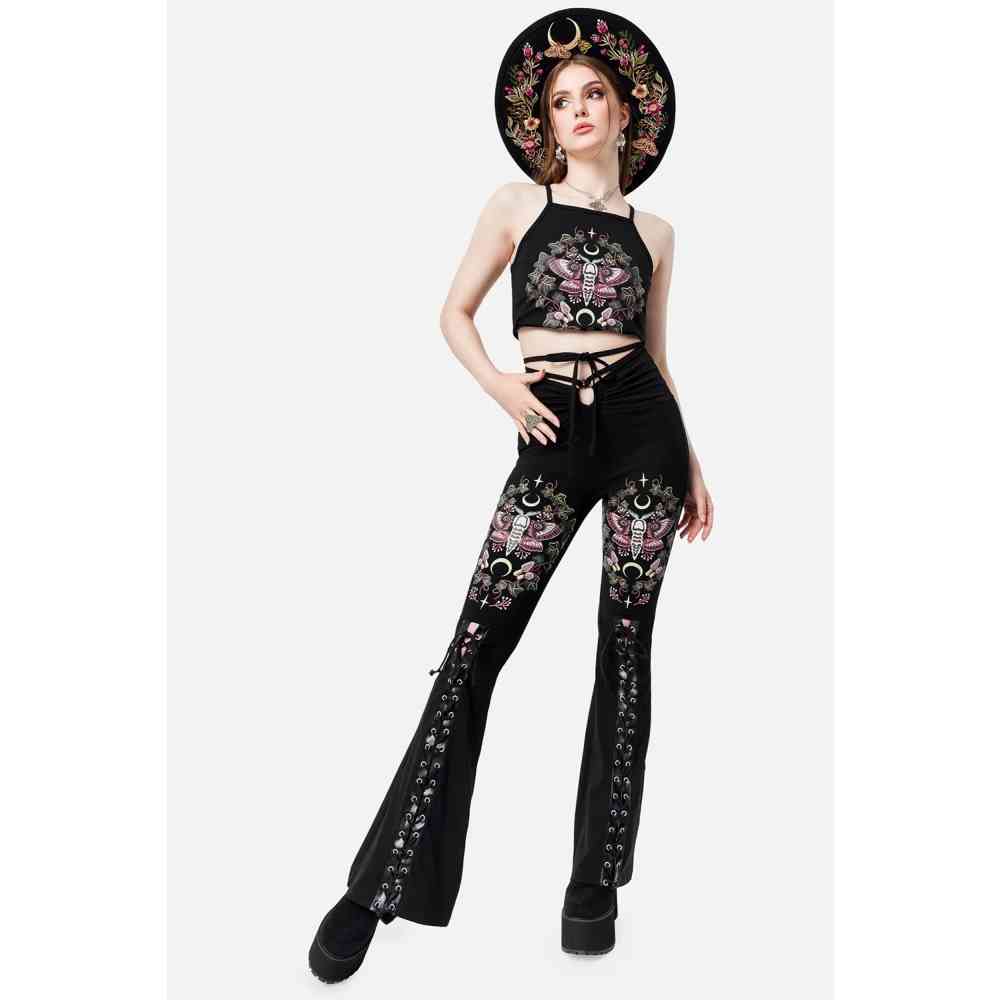 Restyle - Bad Omens Bell bottom pants - Black